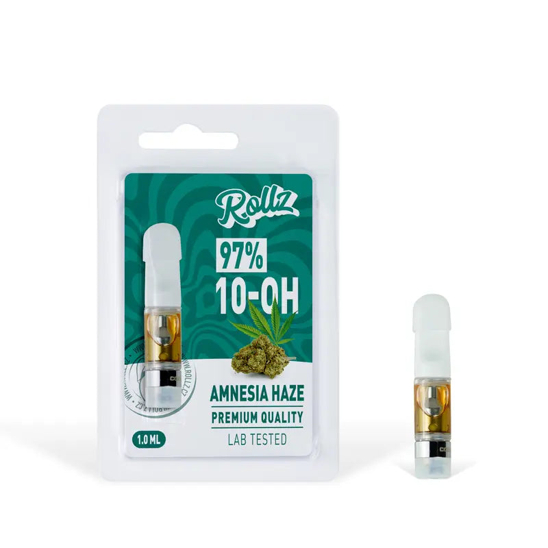 ROLLZ 10-OH live resin cartridge 1 ml – Amnesia Haze, 510, own production.